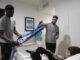 Los jugadores del Málaga CF visitan a los pacientes del Hospital Quirónsalud Málaga por Navidad